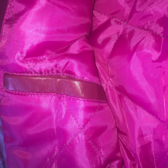Pink Leather Insulated Jacket by LeatherCulture - Picture 4 of 11